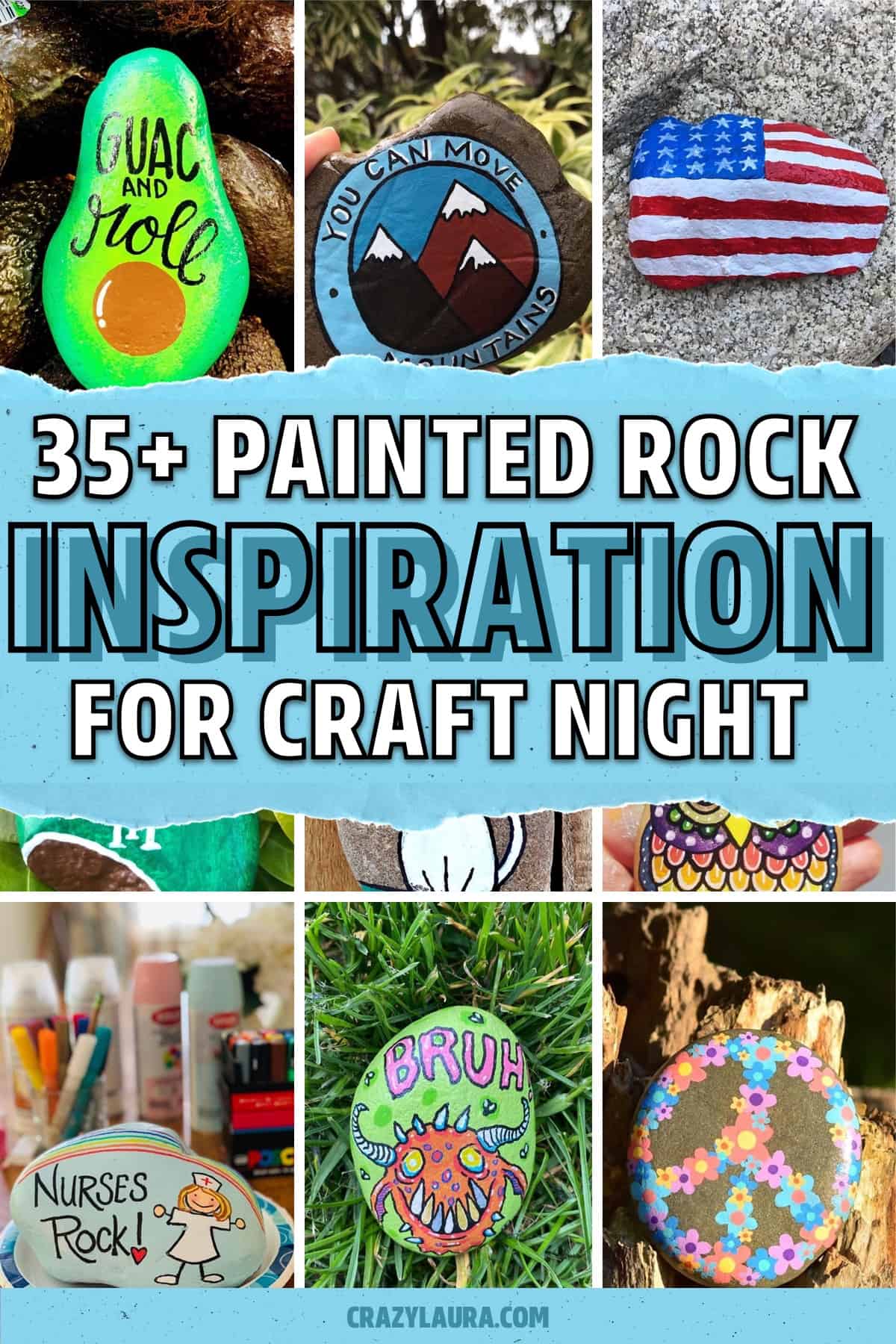 easy painted rock inspo