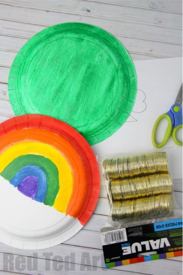 st patricks craft with paper plates