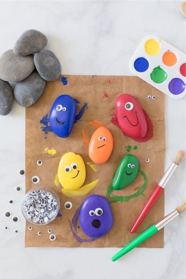 easy painted rock ideas for kids