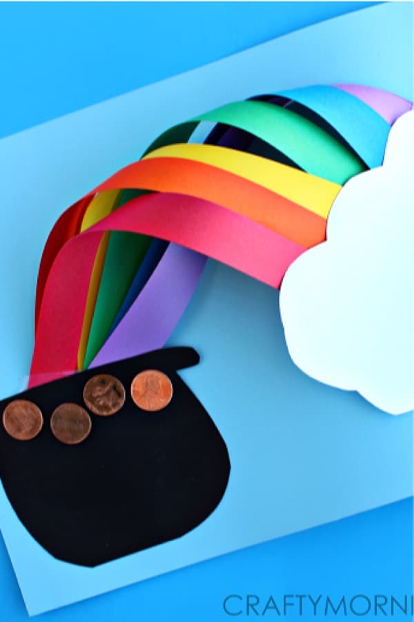 craft paper kids craft tutorial with pot of gold