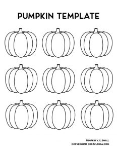Free Pumpkin Template &amp; Stencil Printable Sheets - Crazy Laura