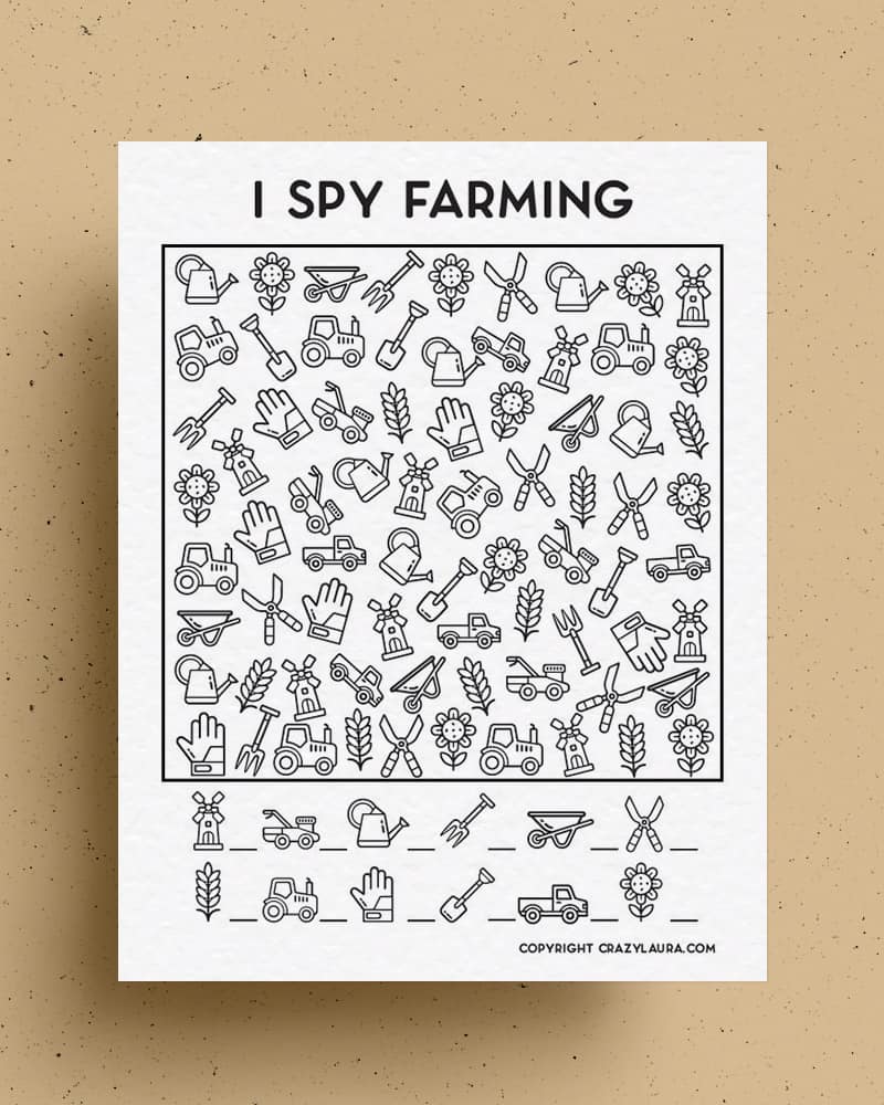free i spy templates with farming theme