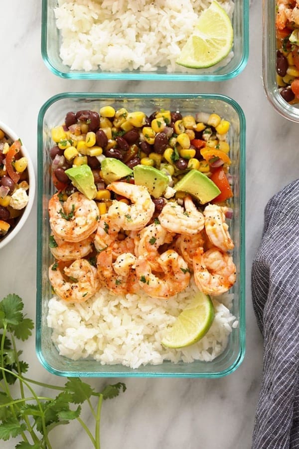 healthy dinner idea with shrimp