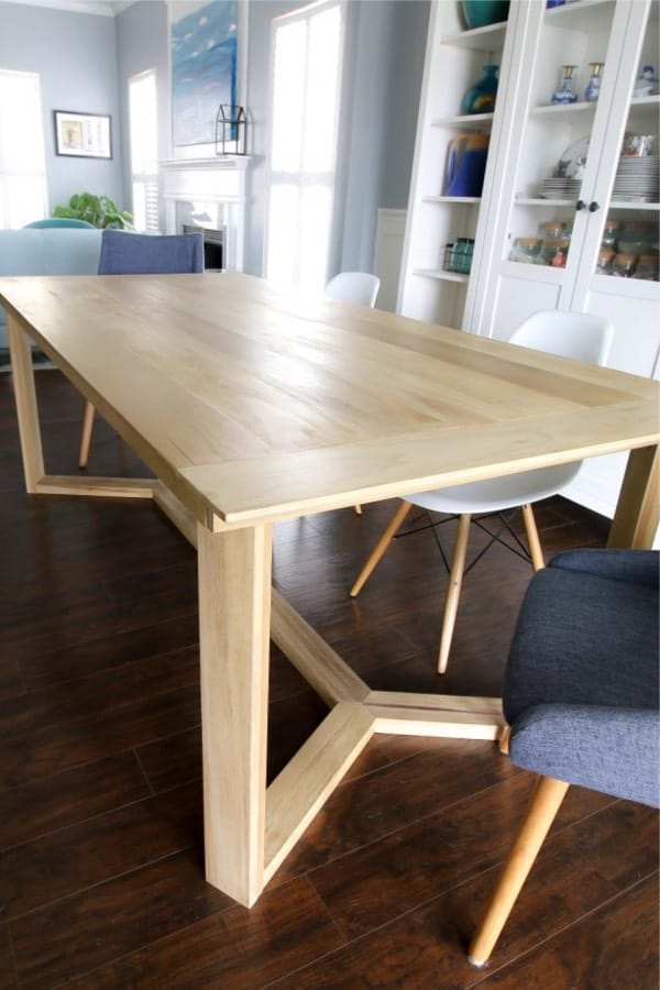 angled based dining room table