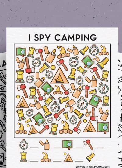 camping ispy game for kids