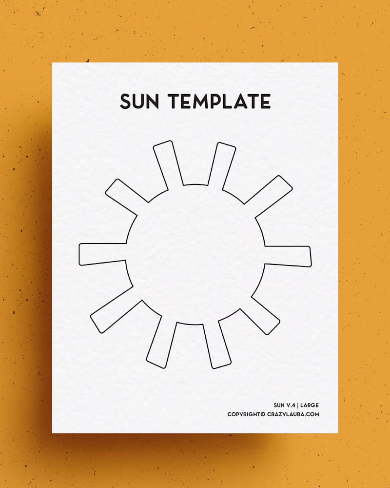 sun craft outlines to print