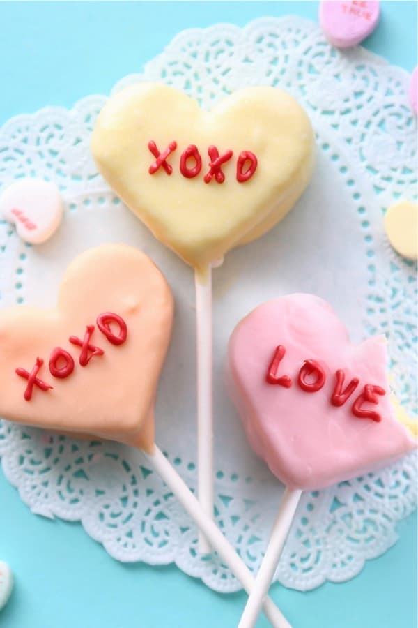 heart shaped cake bites