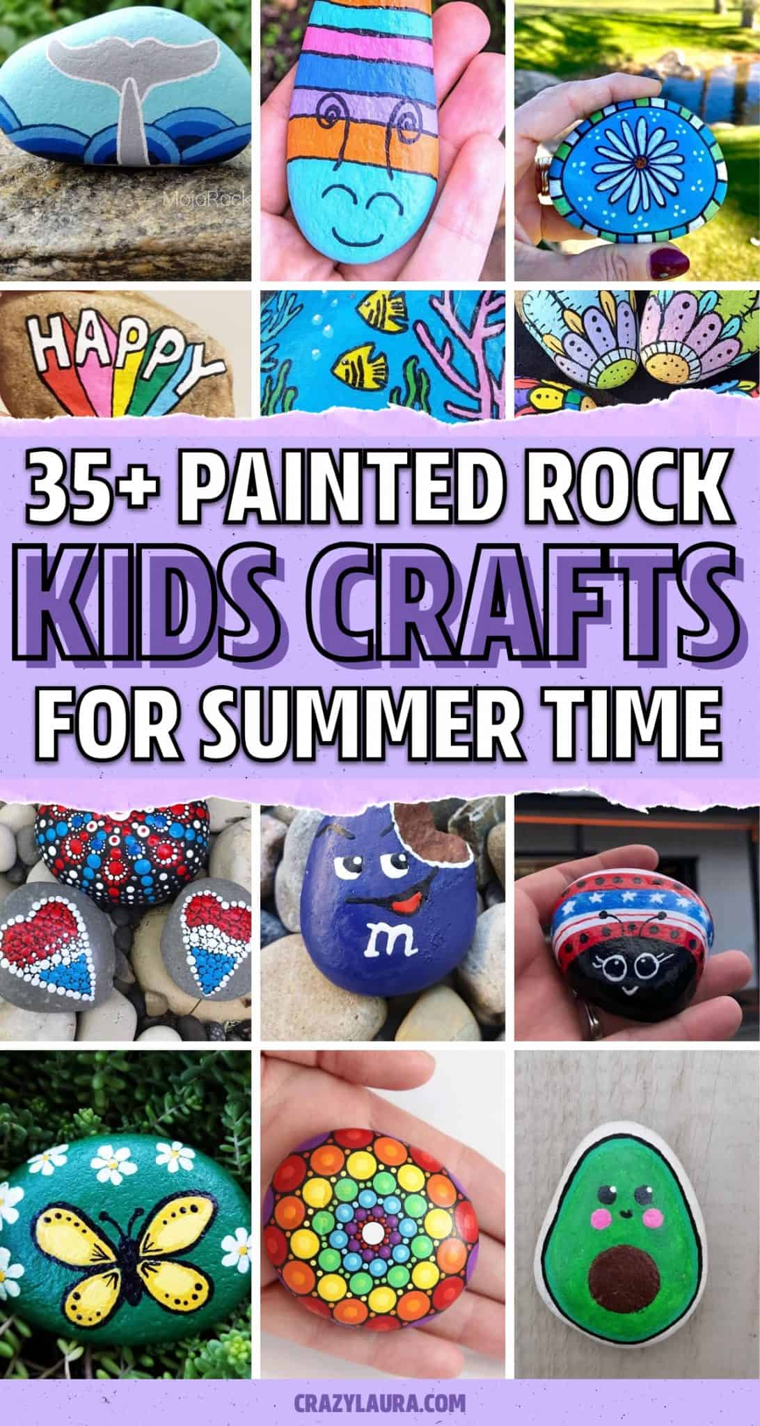 34+ Best Summer Painted Rocks & Ideas for 2026 - Crazy Laura