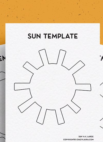 sun templates and printables for craft night