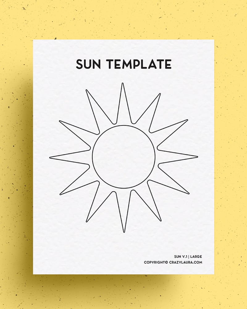 sun coloring templates