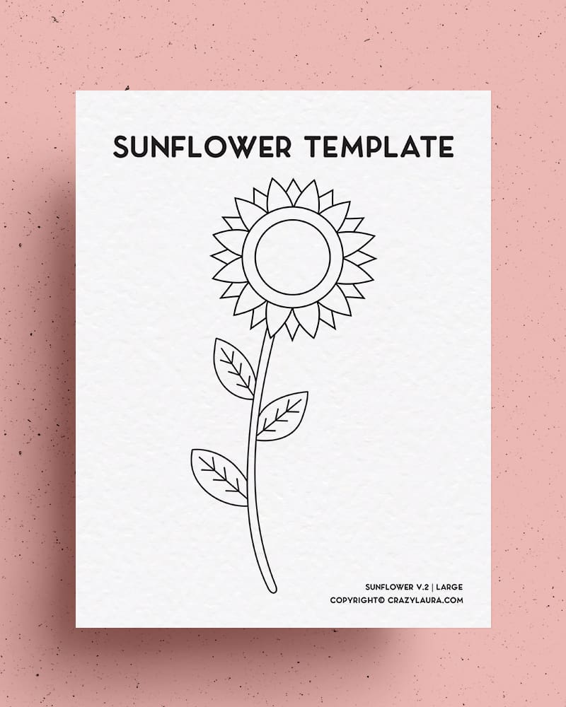 free sunflower templates