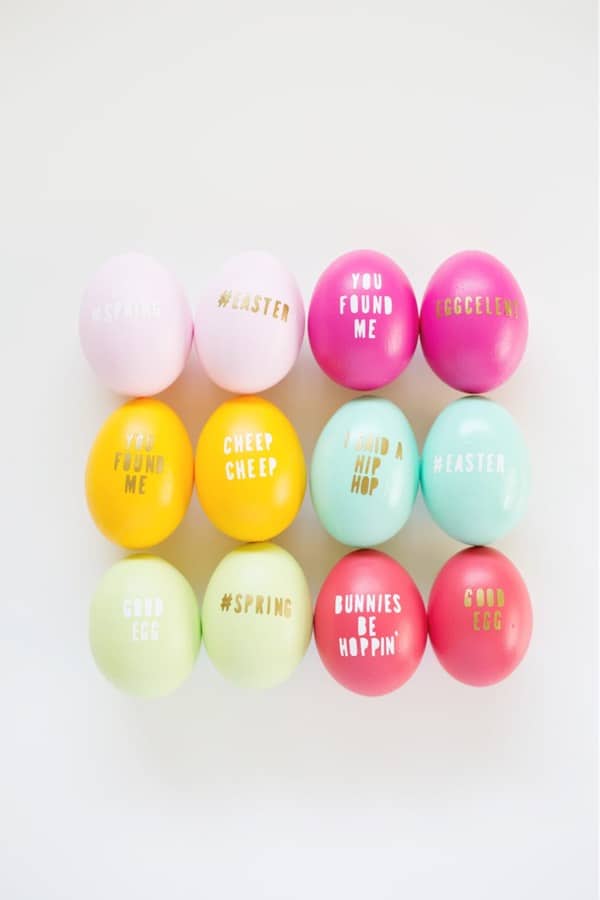 easter egg decorations with sayings