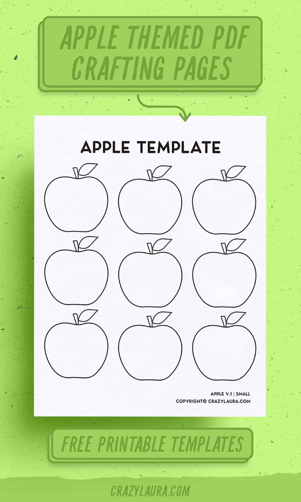 free apple outline printable