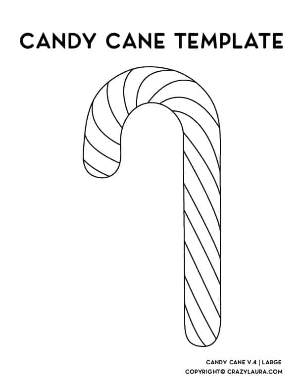 candy cane outlines and templates