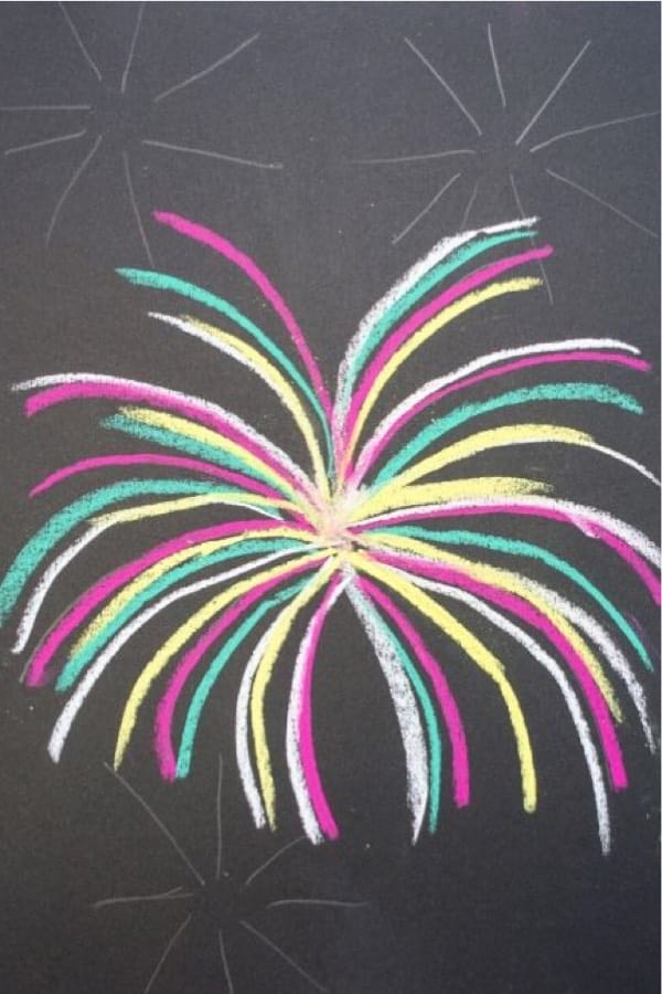 july craft with chalk