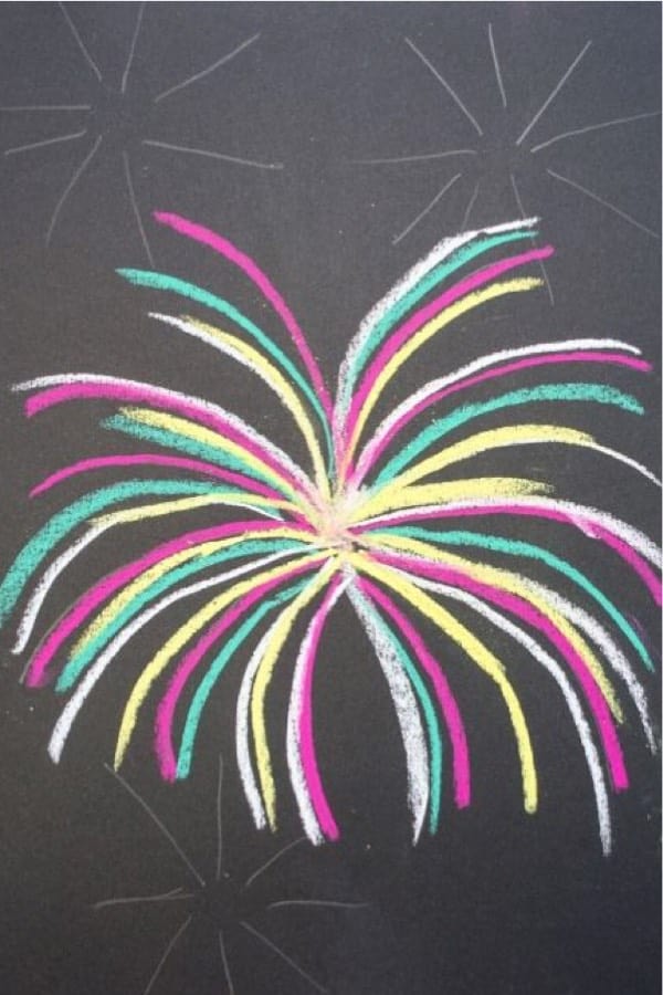 july craft with chalk