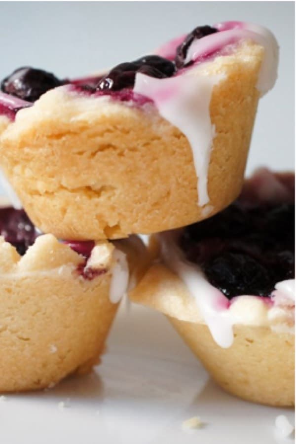 blueberry filled cookie cups