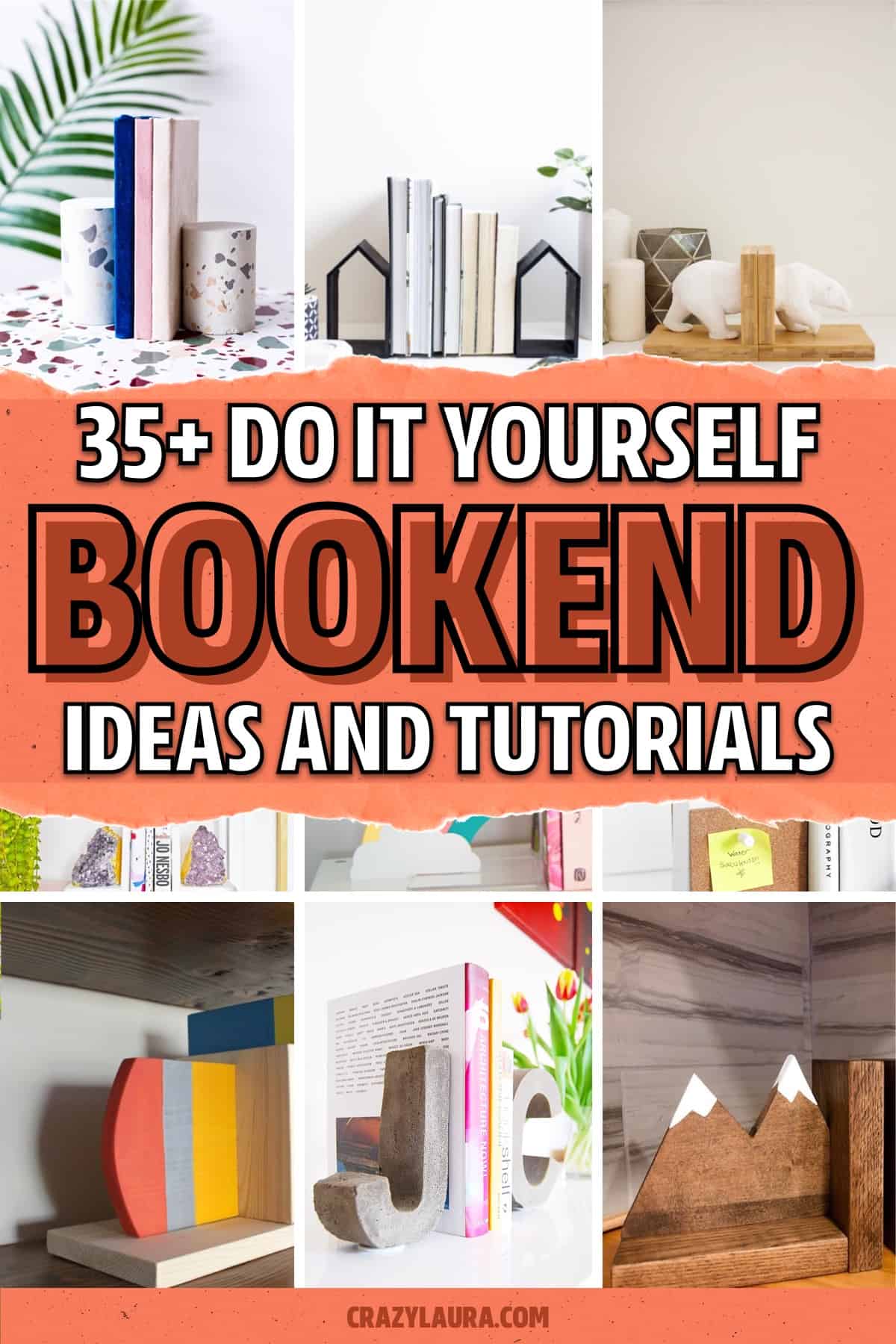 diy bookends ideas and tutorials