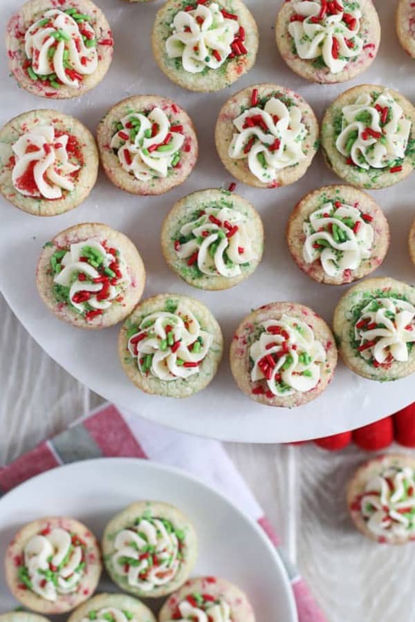 red and white sprinkeled cookies