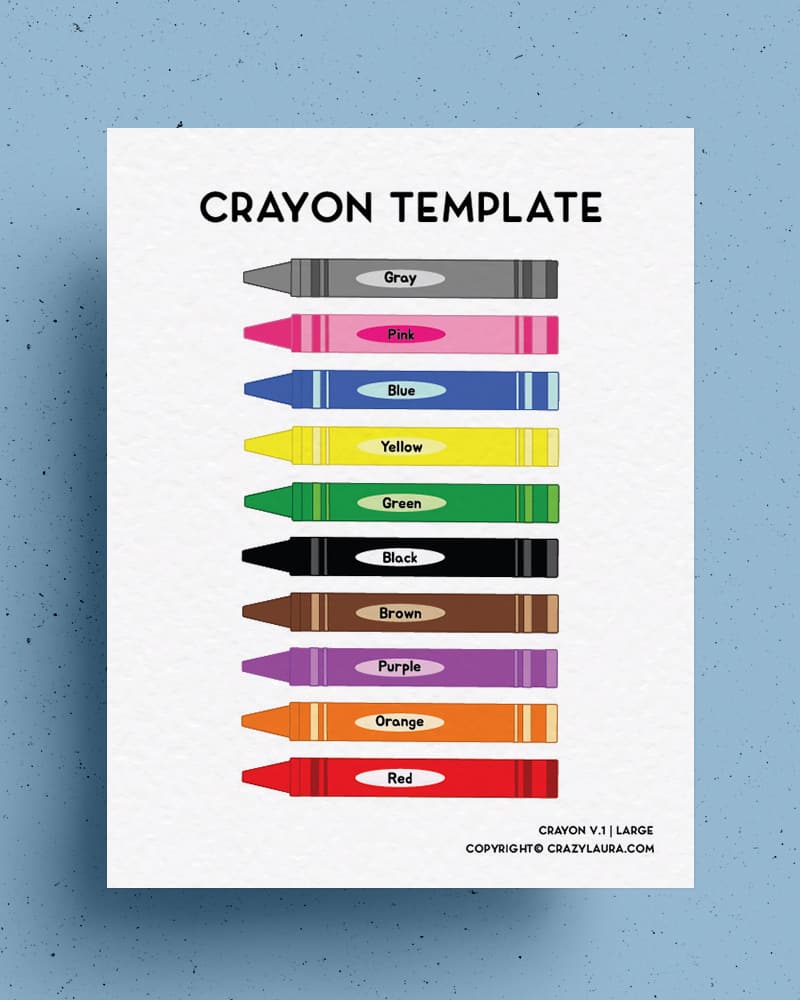 printable crayon coloring pages