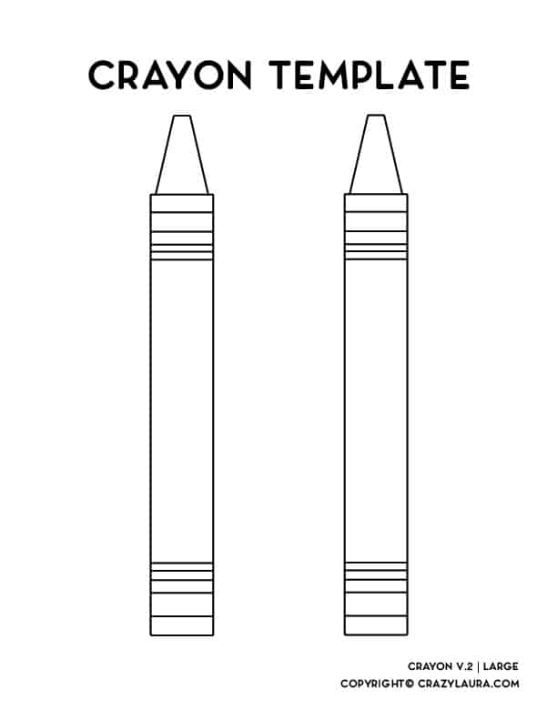 crayon outline printables