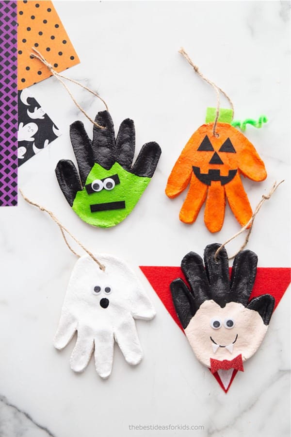 creative halloween craft with salt dough