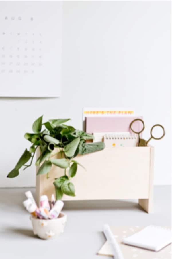 minimalist home office organizer for workspace