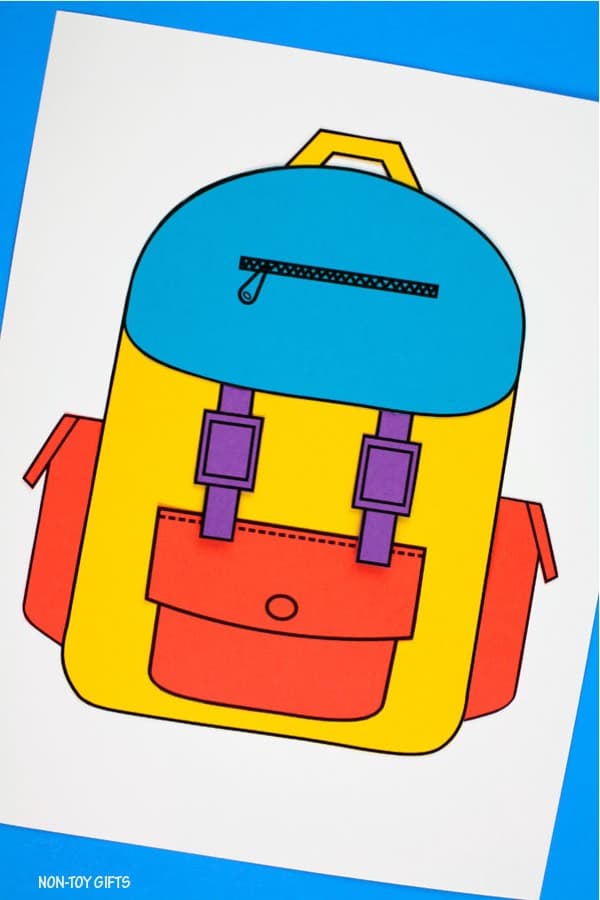 kids craft tutorial with backpack
