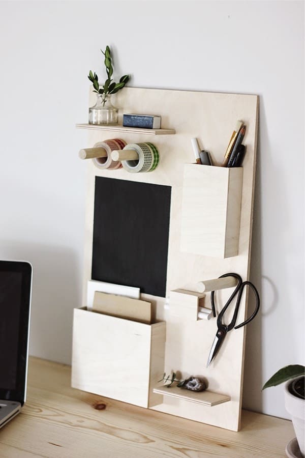 plywood desk organizer to build yourself