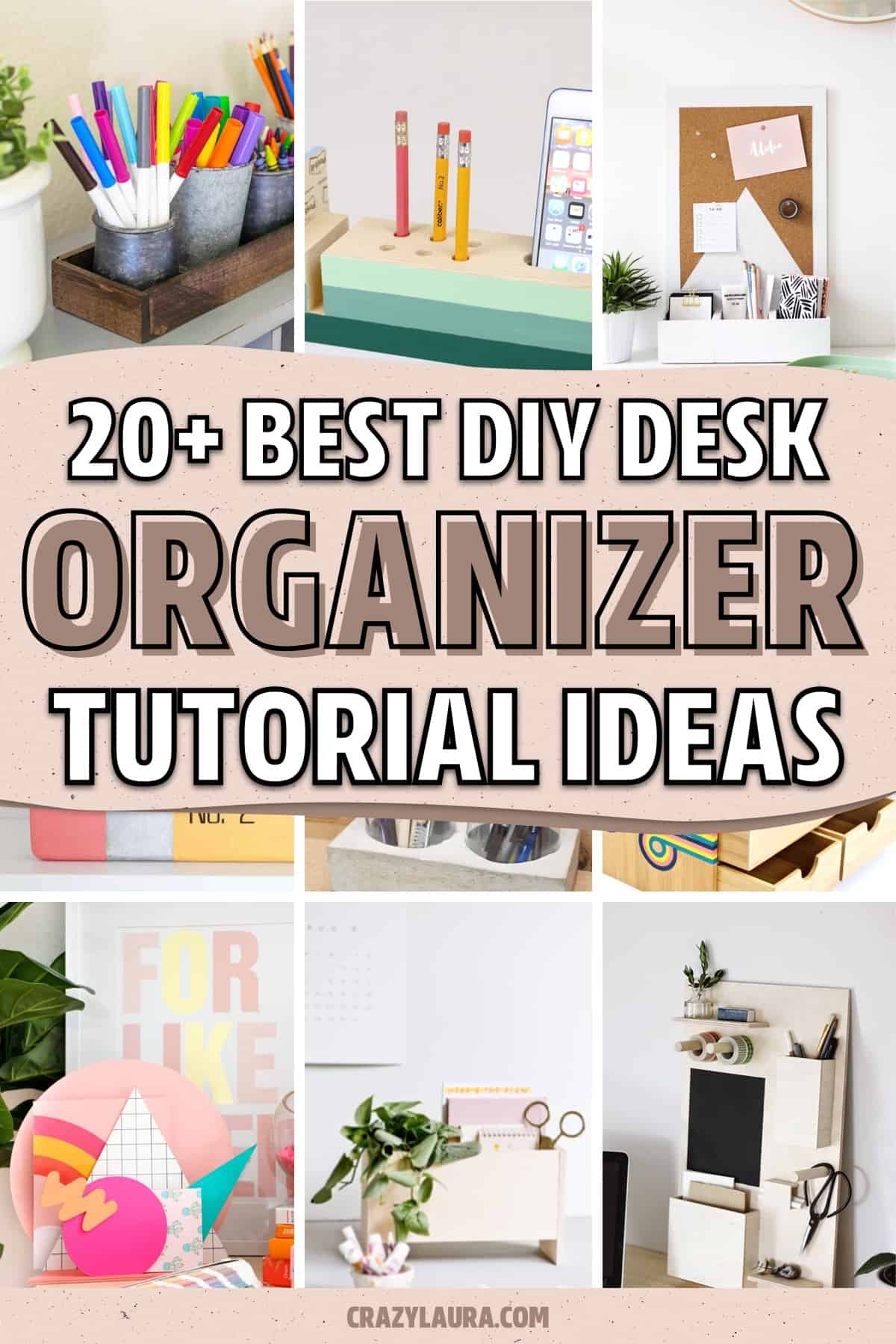 work desk diy organization tutorial