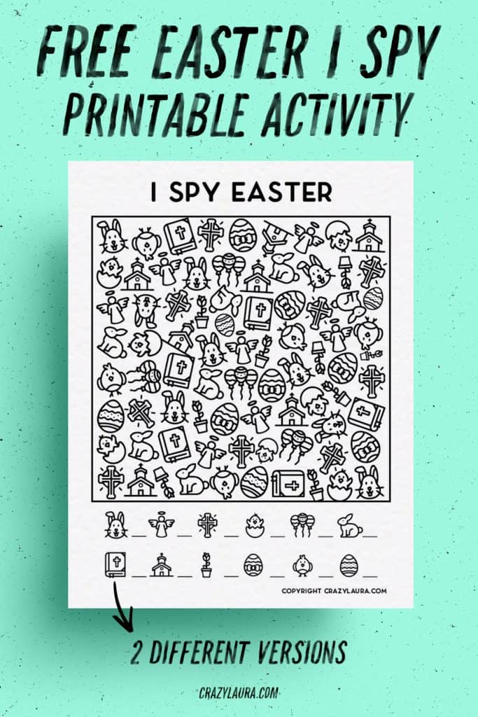 Free Easter I Spy Printable Game Sheets For Kids - Crazy Laura