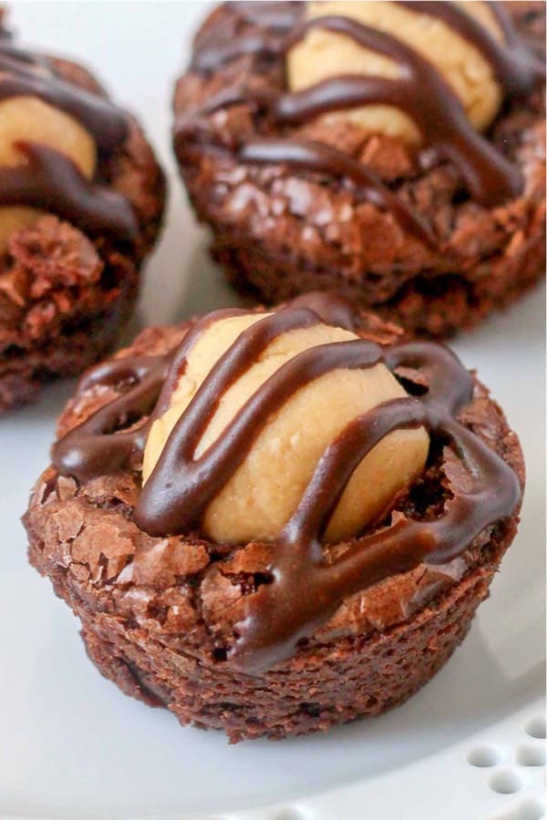 brownie bites filled with peanutbutter