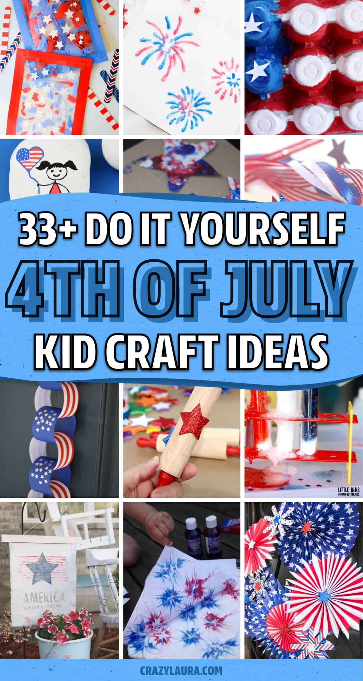 easy red white and blue crafts