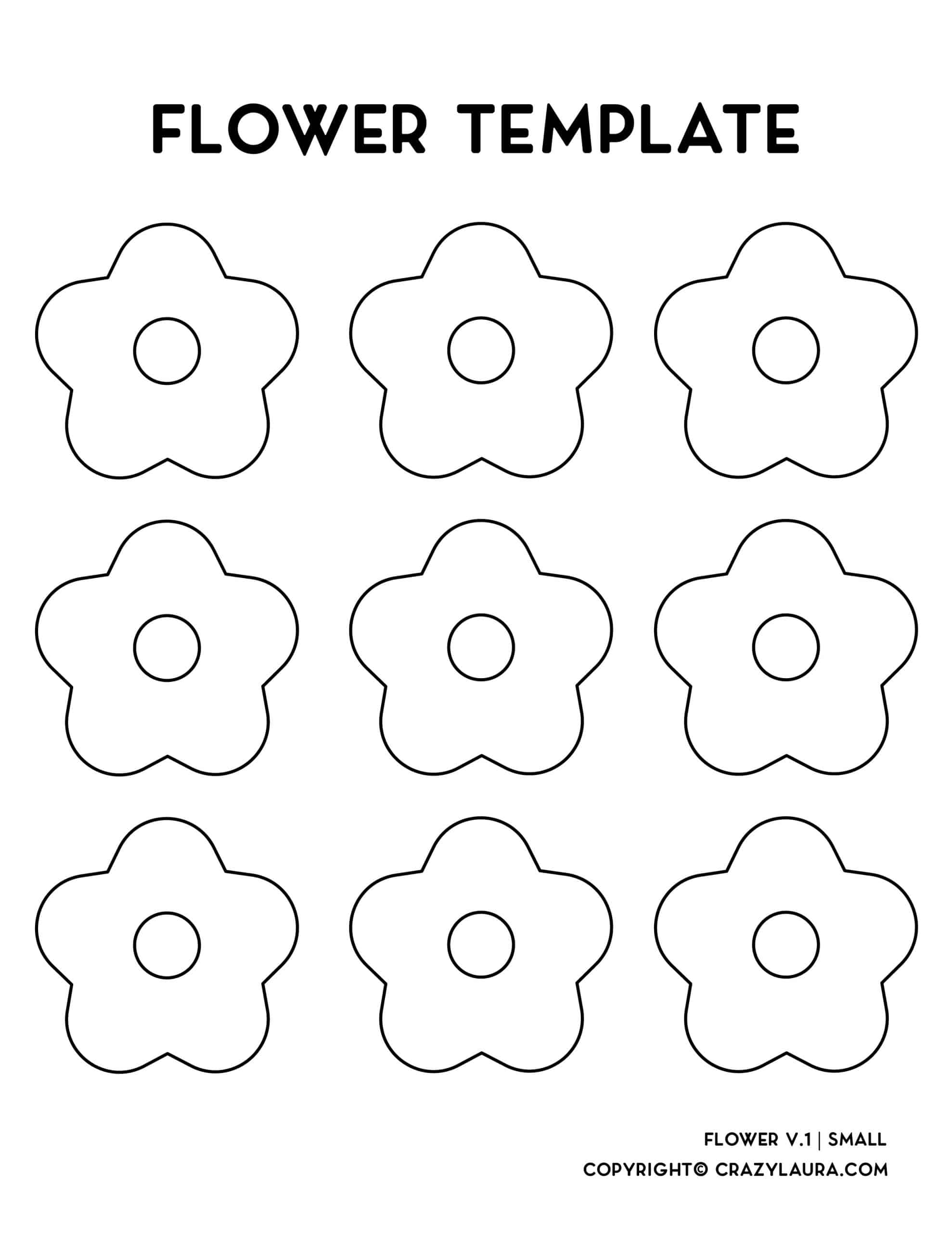 free flower templates to print