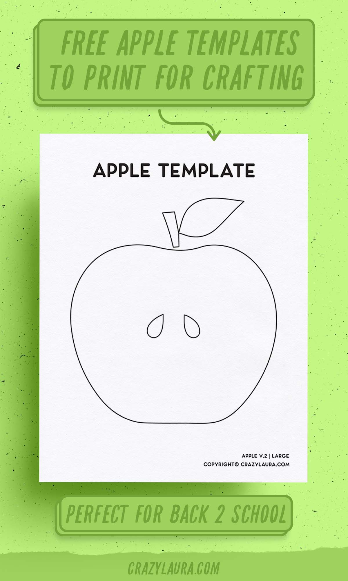 simple apple printable craft page