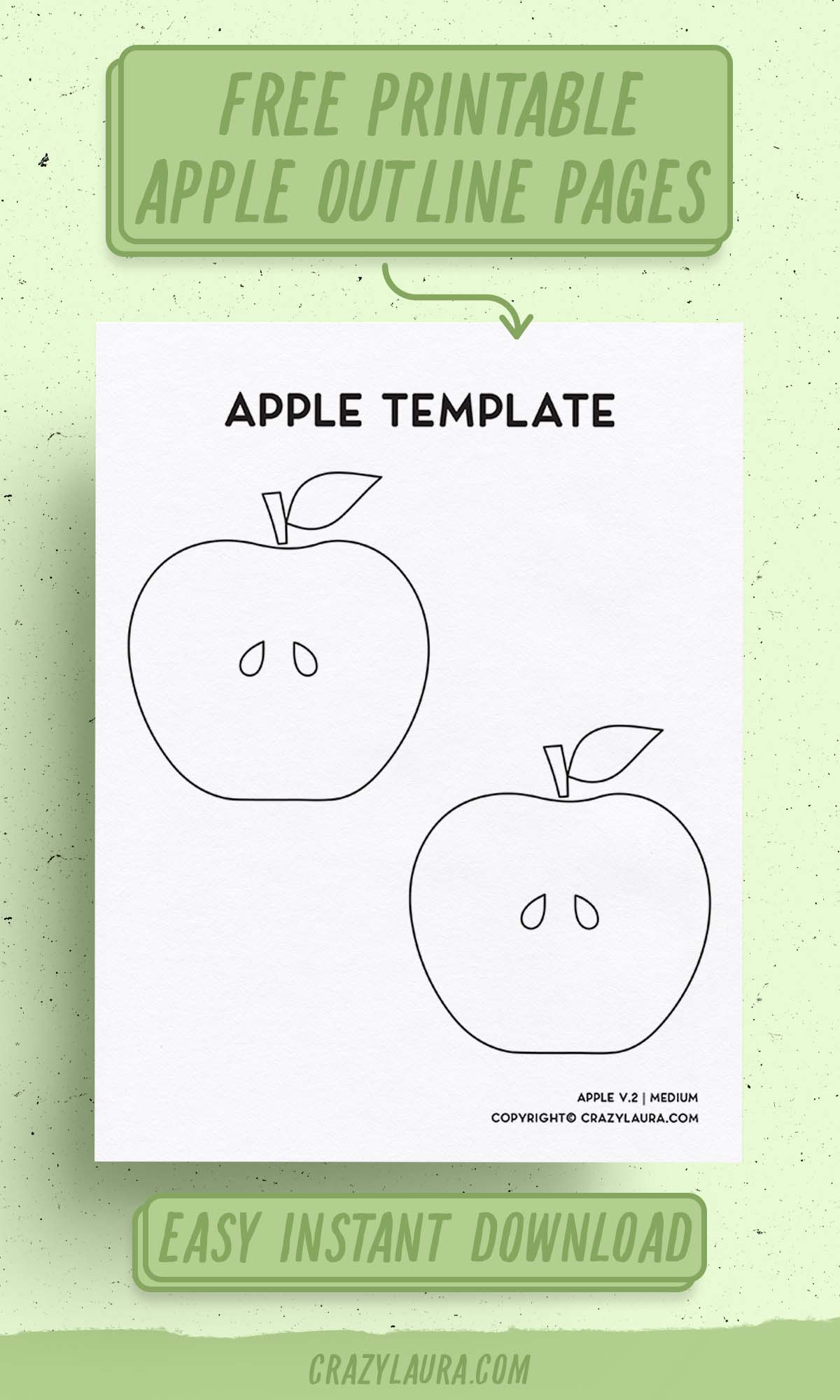 free apple template for crafting