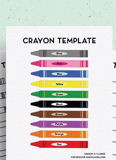 free crayon printable pages