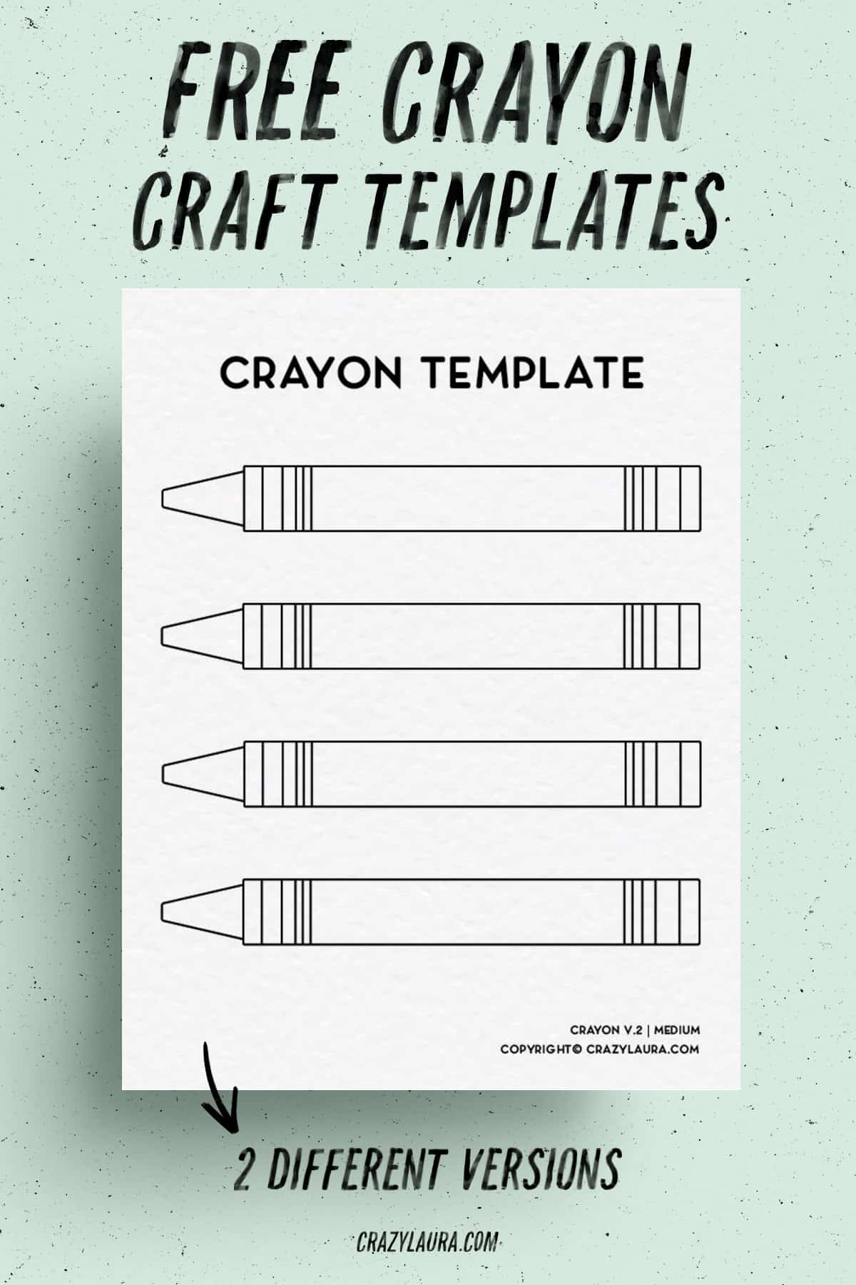 free crayon printable outlines