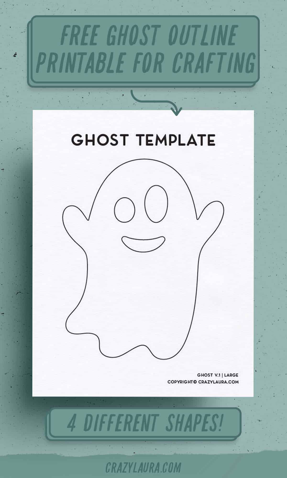 cute ghost outline for kids