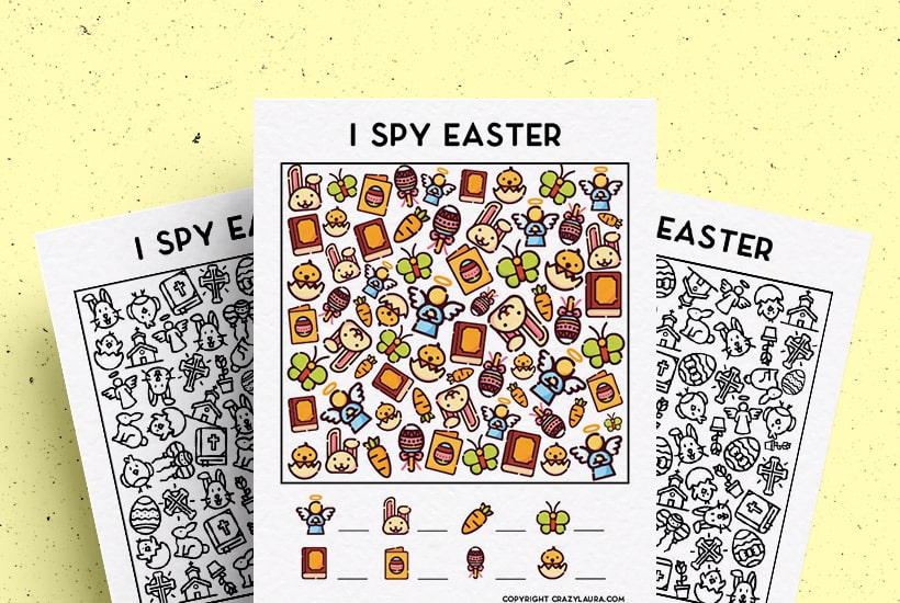 Free Easter I Spy Printable Game Sheets For Kids