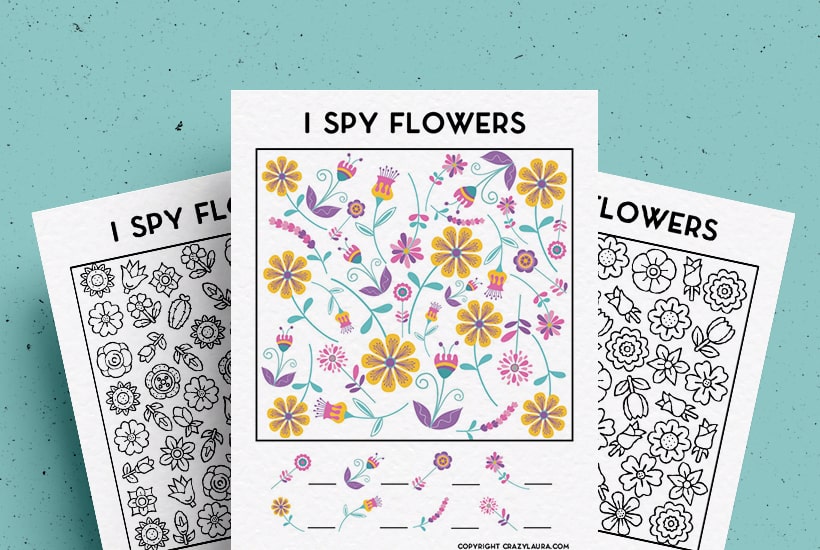 Free Flower I Spy Printable Game Sheets For Kids