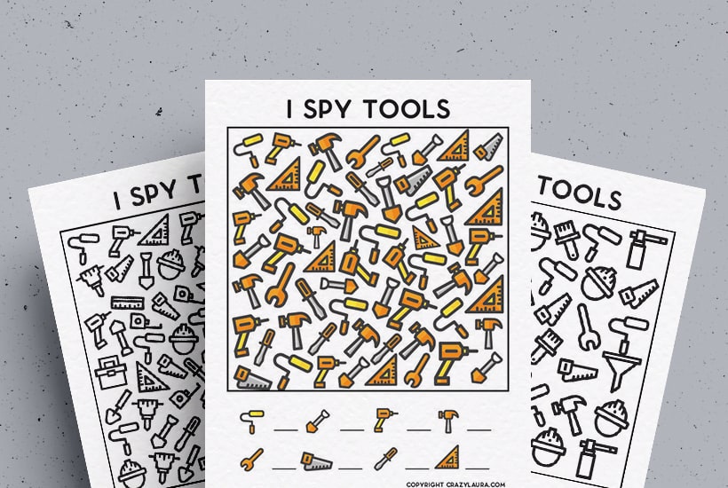 Free Tools I Spy Printable Game Sheets For Kids