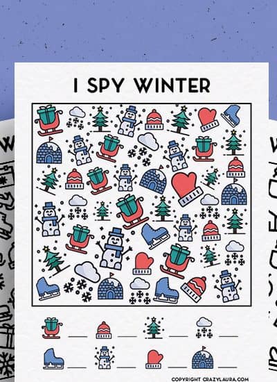 winter edition I spy template