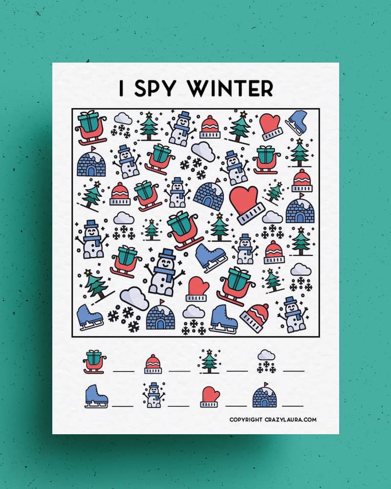 I spy winter games to print