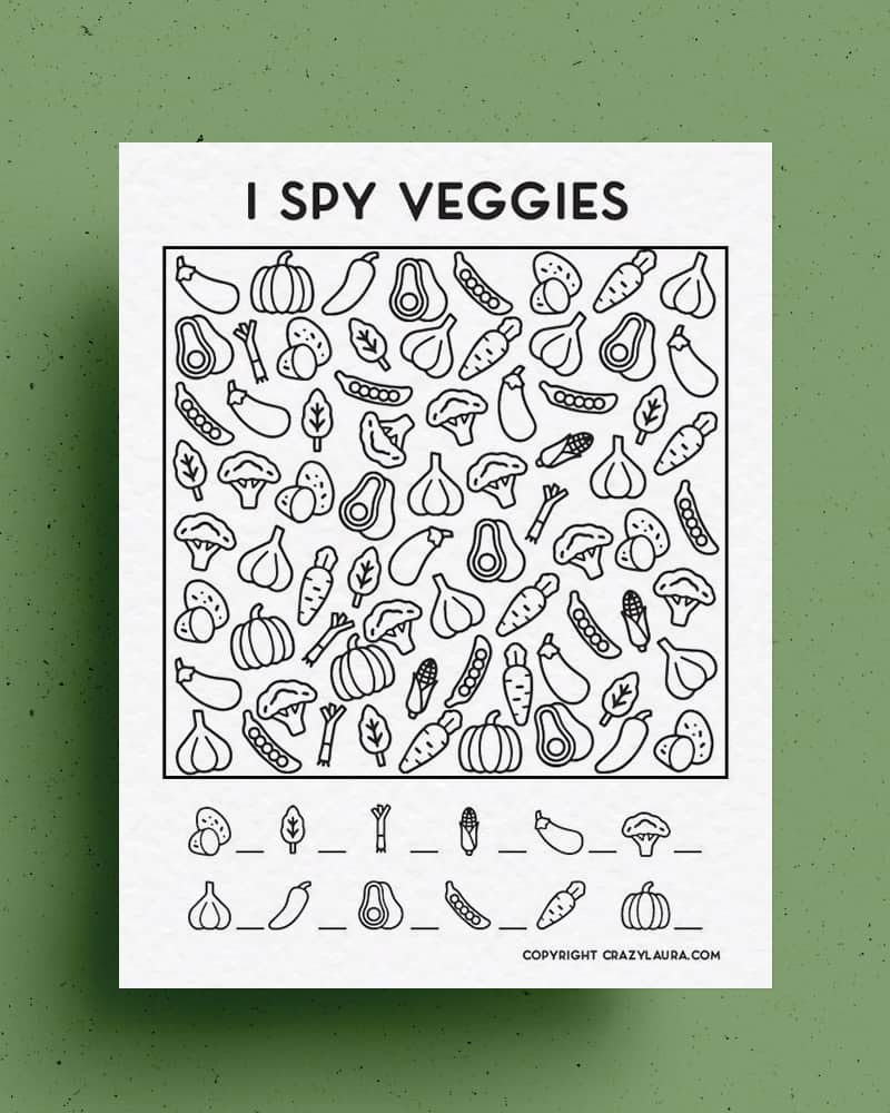 veggie i spy template to download