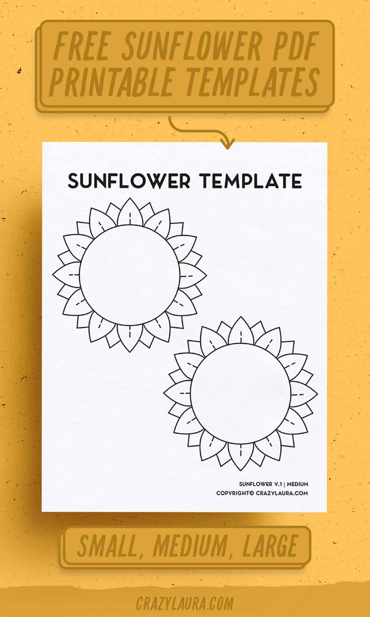 sunflower templates for crafting