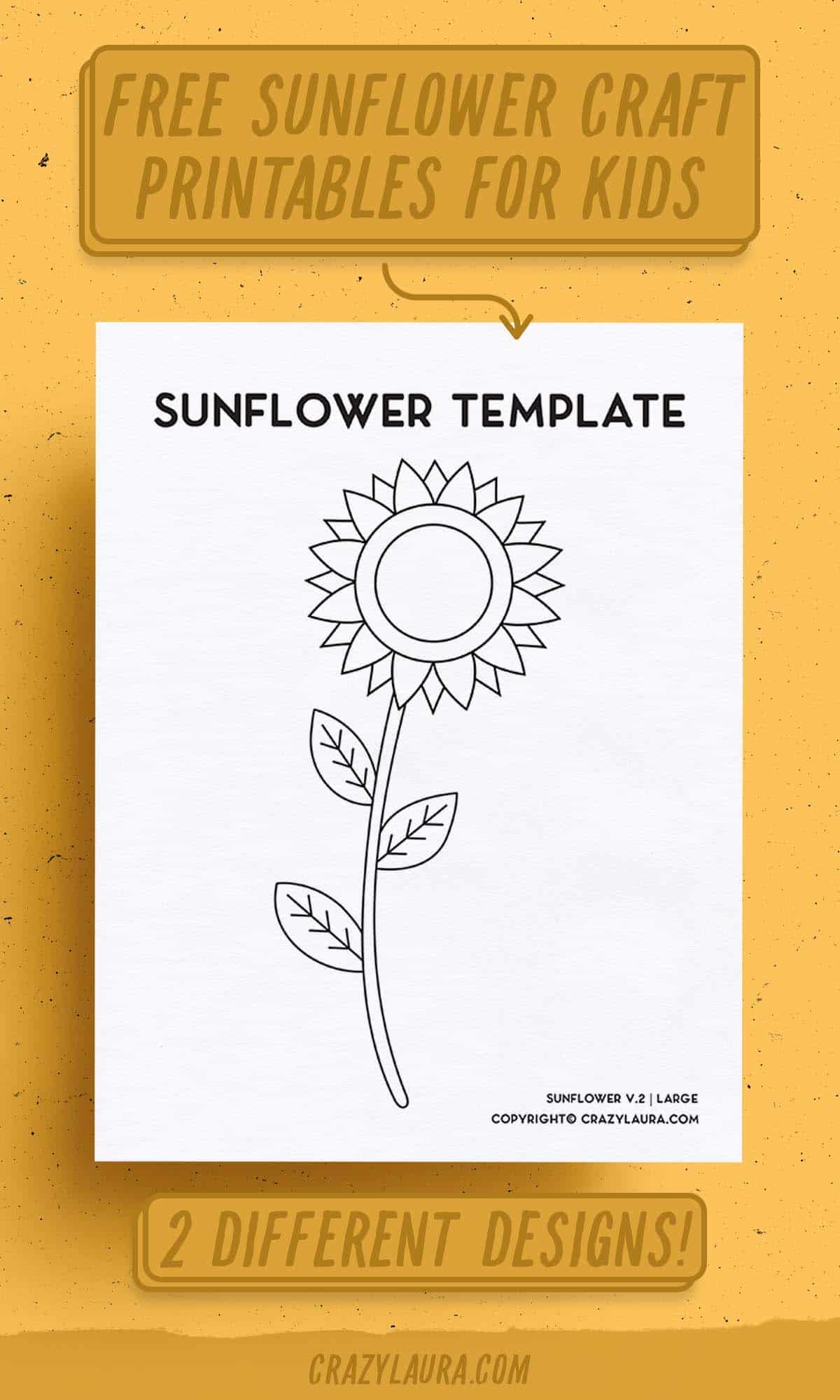 free kids sunflower printable pdfs