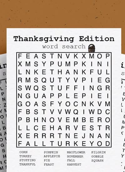 thanksgiving word search for kids