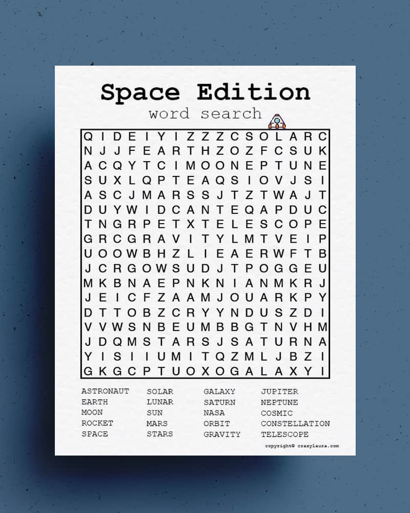 space printable activity