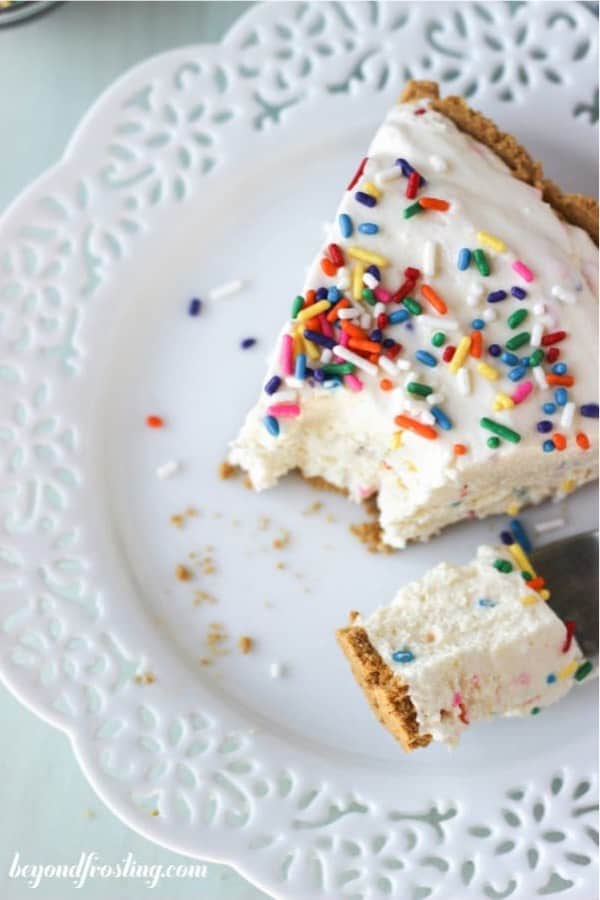 cheesecake recipe with colorful sprinkles